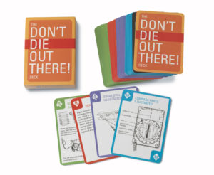 Sample face cards showing survival illustrations