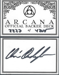 Arcana Official Backer Deck 2227 of 4200